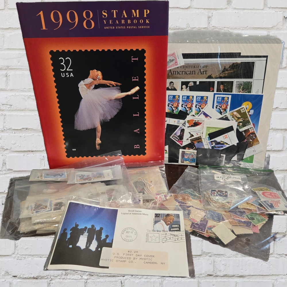 1998 Stamp Yearbook with Other Misc Collectible Stamps